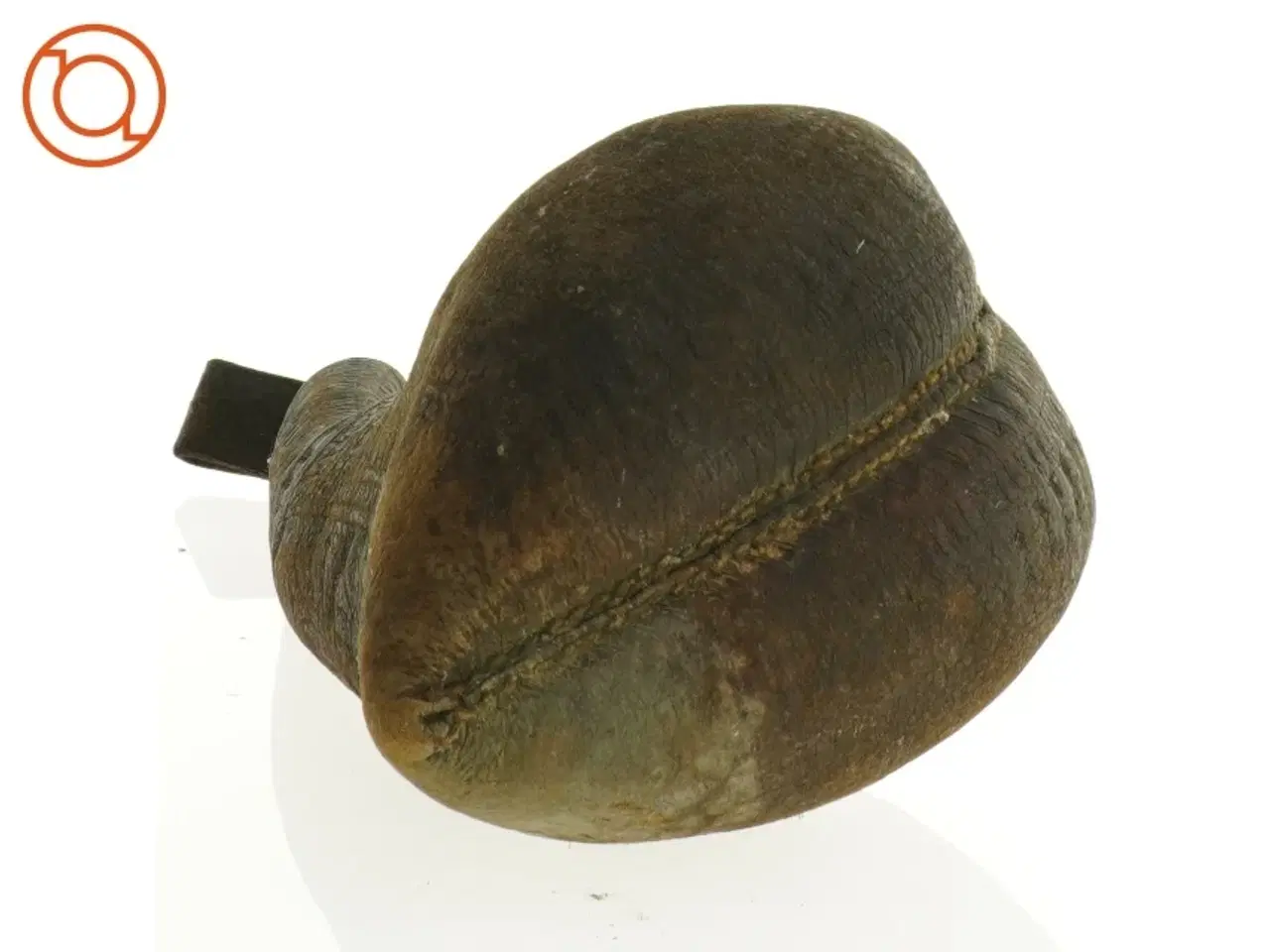Billede 2 - Antik Læder Vand Beholder med rem (str. 23 x 9 cm)
