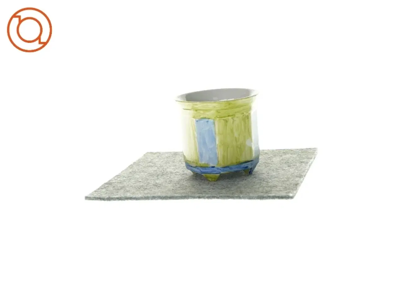 Billede 1 - Lysestage til fyrfadslys - hjemmemalet