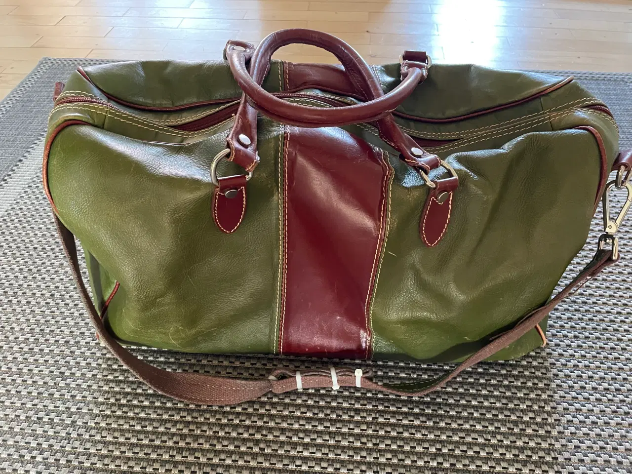 Billede 3 - Retro læder rejsetaske 