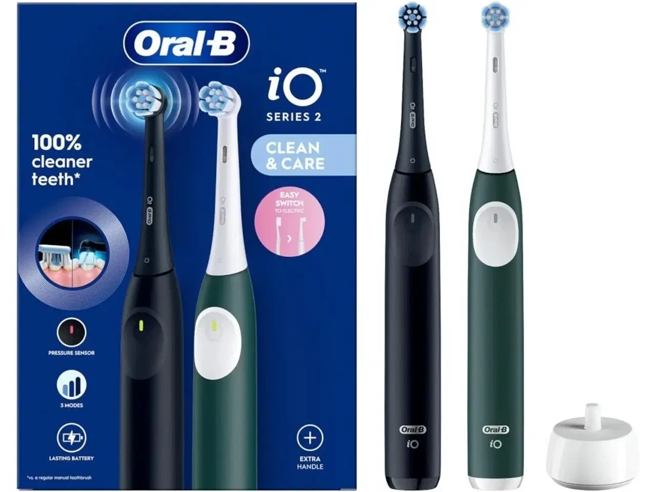 Billede 1 - Elektrisk tandbørste Oral-B iO Series 2 Duo – Night Black/Forest Green