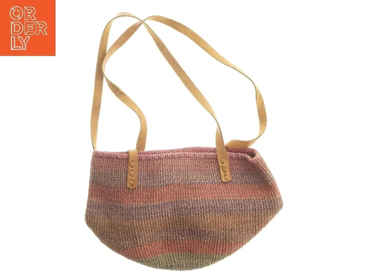 Billede 1 - Håndlavet stribet taske (str. 25x38 cm)