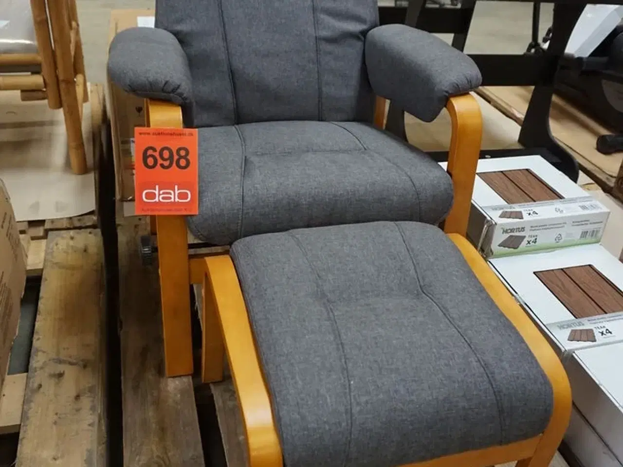 Billede 3 - Otium lænestol inkl. fodskammel - grå