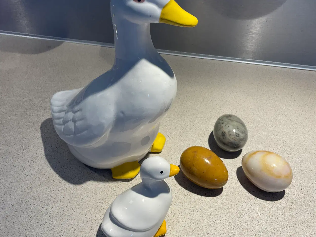 Billede 3 - Gåsefamilie i fajance