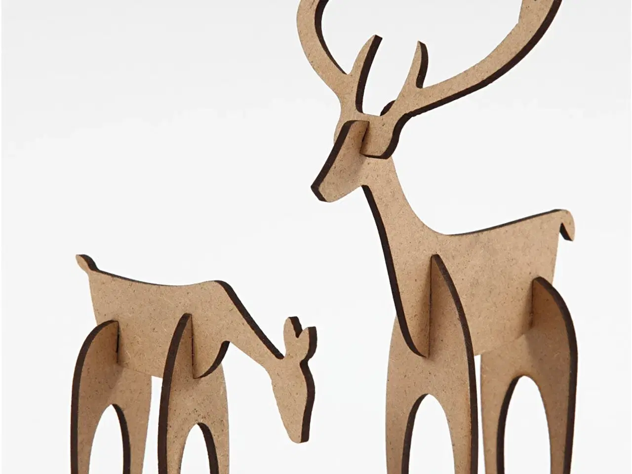 Billede 1 - Dekorativt sæt af Kronhjort og Hind i MDF