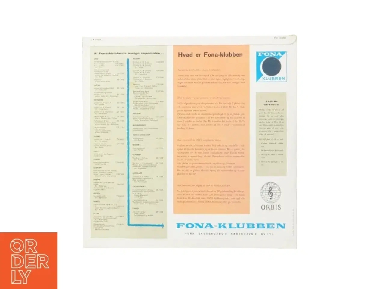 Billede 3 - Mozart LP - Fona-klubben fra Orbis