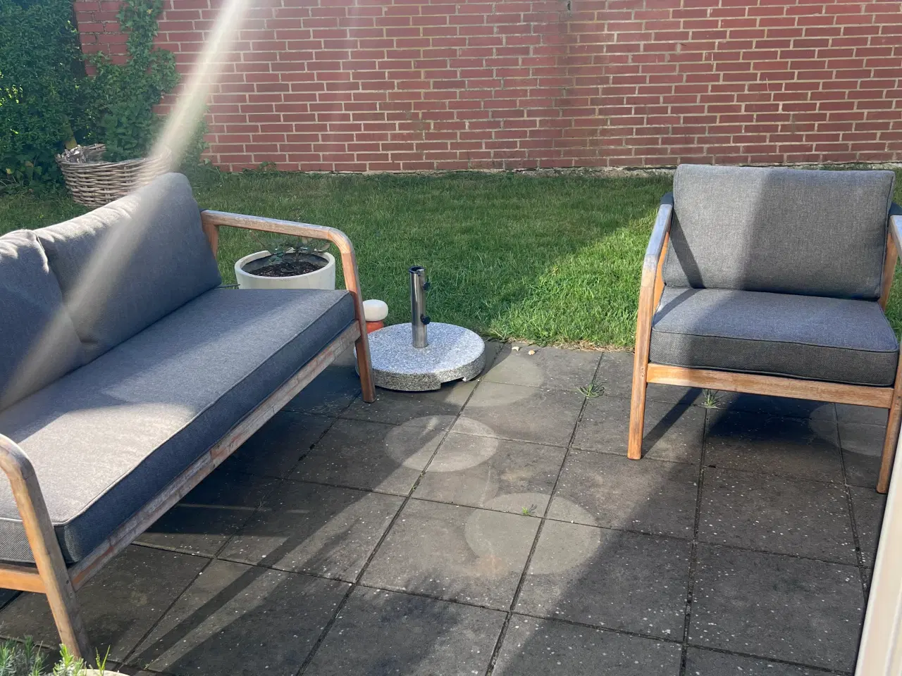 Billede 12 - Havemøbler i træ. 2 personers Sofa + lounge stol