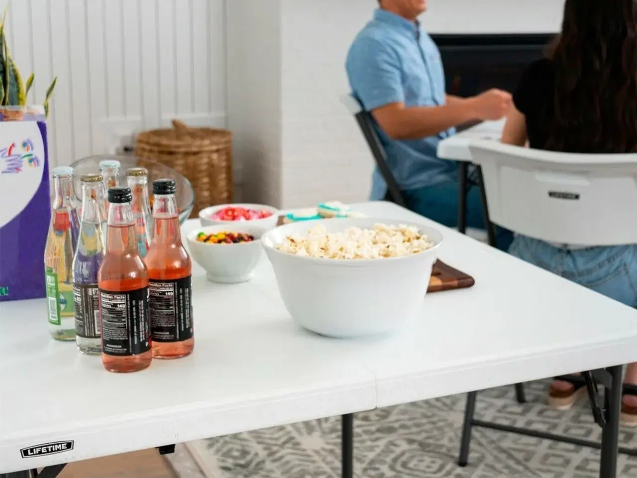 Billede 5 - Lifetime sammenklappeligt bord - hvid 94 × 94 × 74 cm