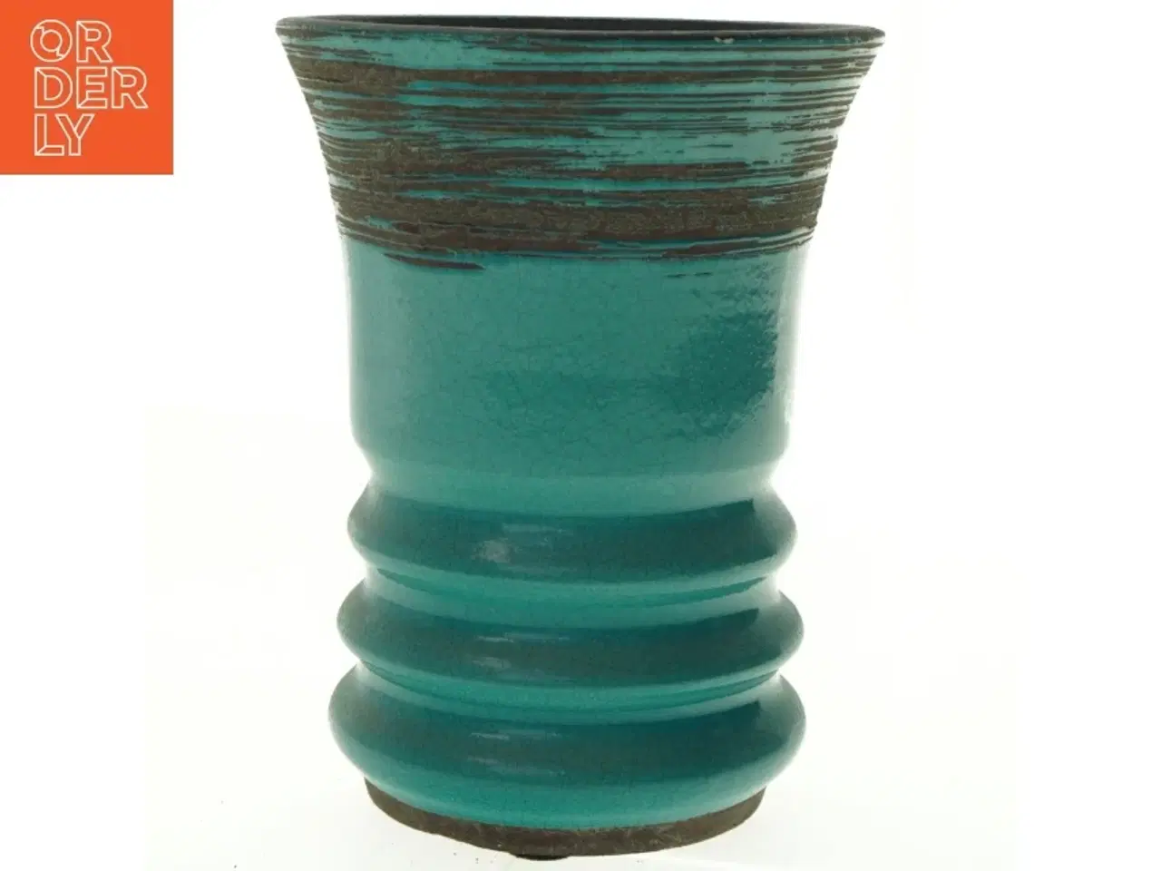 Billede 1 - Turkis keramik vase (str. Diameter, 17 cm h cm)