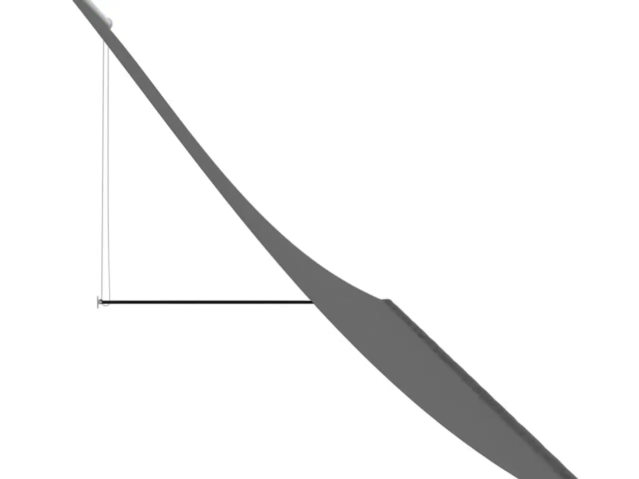 Billede 4 - Markise 400x150 cm sammenrullelig stof og stål antracitgrå