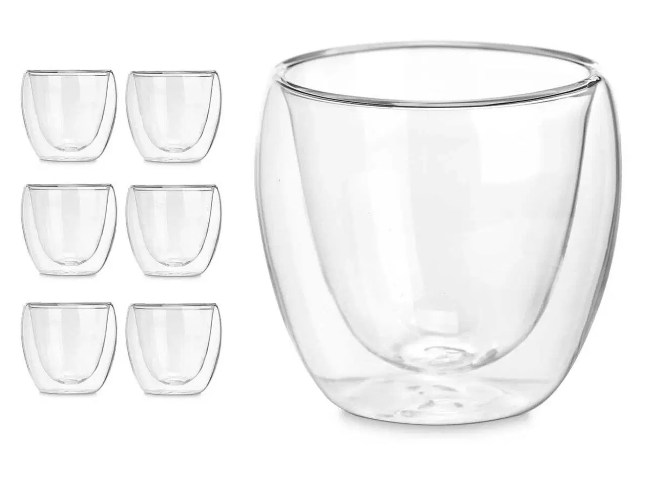 Billede 2 - Drikkeglas Vivalto - gennemsigtigt borosilikatglas 100 ml (6 stk.)