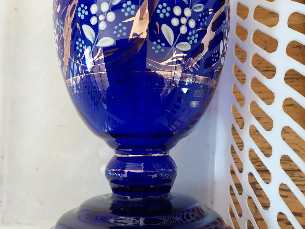 Billede 1 - antik krystal glas vase