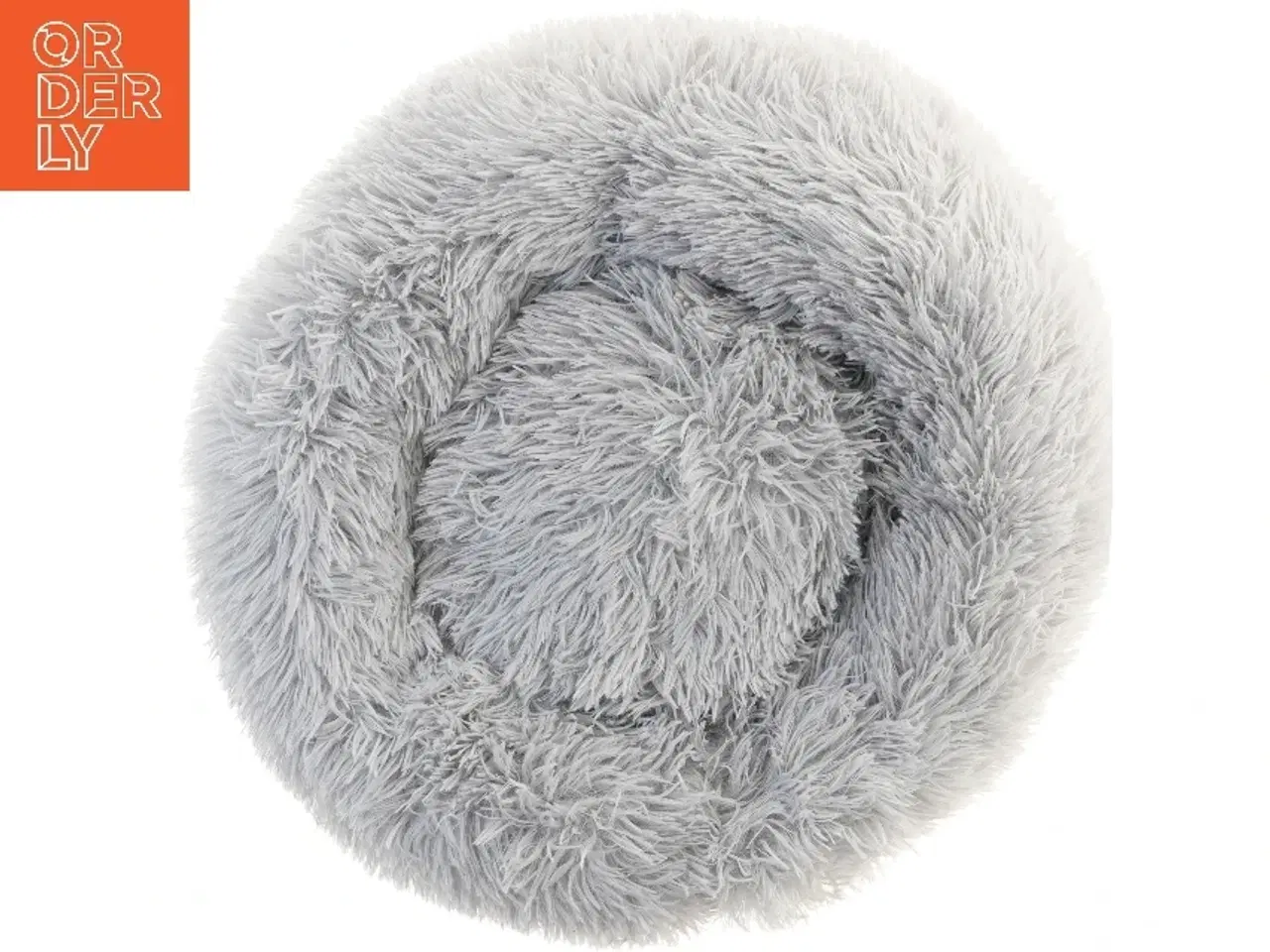 Billede 3 - NY Rund grå plys kæledyrsseng katteseng (str. Ø 56 cm)