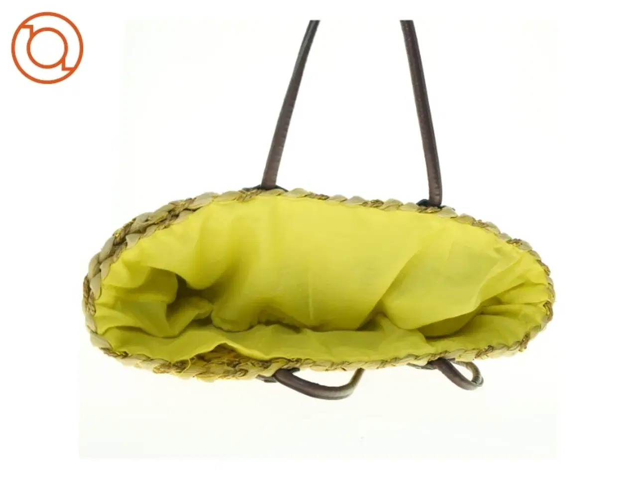 Billede 4 - Gul flettet strandtaske (str. 55 x 52 x 21 cm)