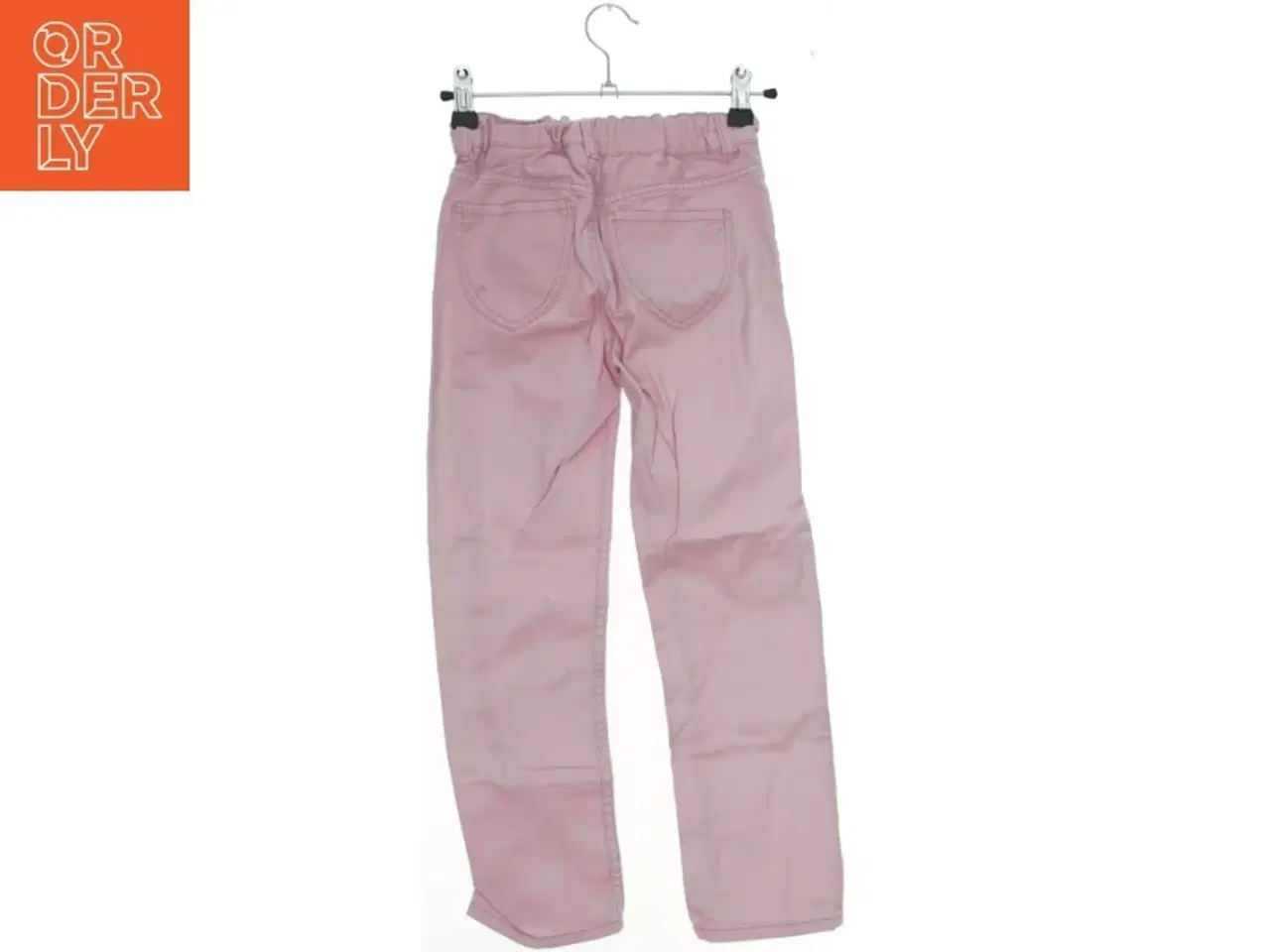 Billede 2 - Lyserøde bukser med hjerteformede forlommer fra H&M (str. 128)