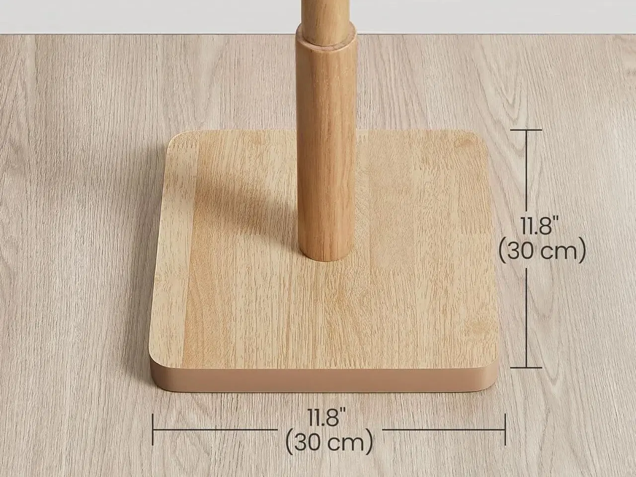 Billede 5 - Stumtjenere i massivt gummitræ – fritstående knagerække med 8 kroge, cappuccino beige, 175 cm