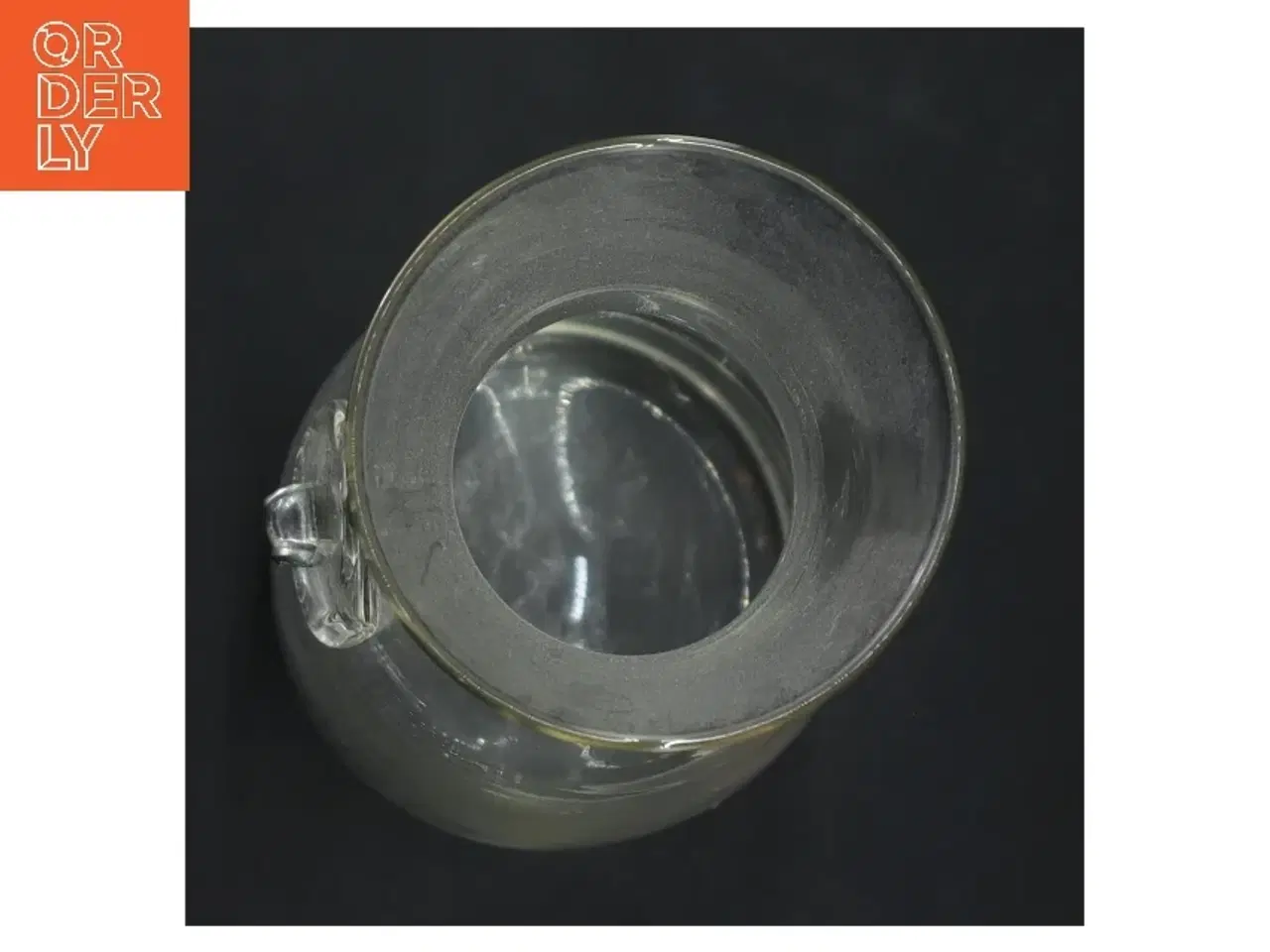 Billede 3 - Glaskaraffel med emblem (str. Ø 7,5 cm længde 27,5 cm)