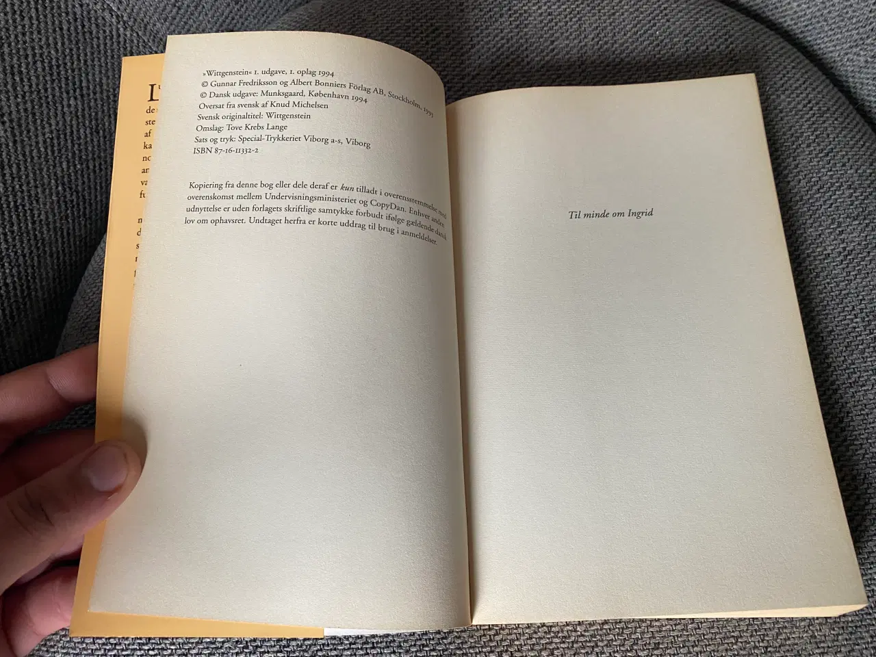 Billede 3 - Wittgenstein fra Gunnar Frederiksson Dansk 1994