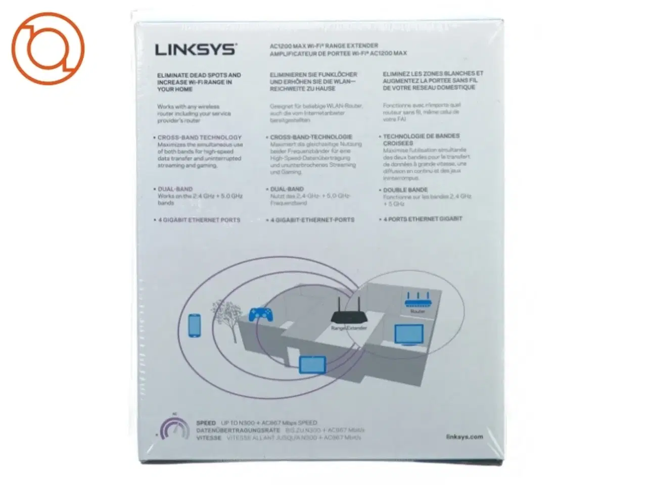 Billede 2 - AC1200max wifi range extender fra Linksys