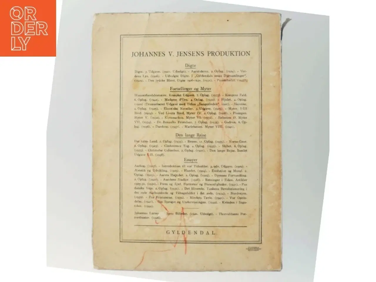 Billede 3 - Johannes V. Jensens Digte fra Gyldendal