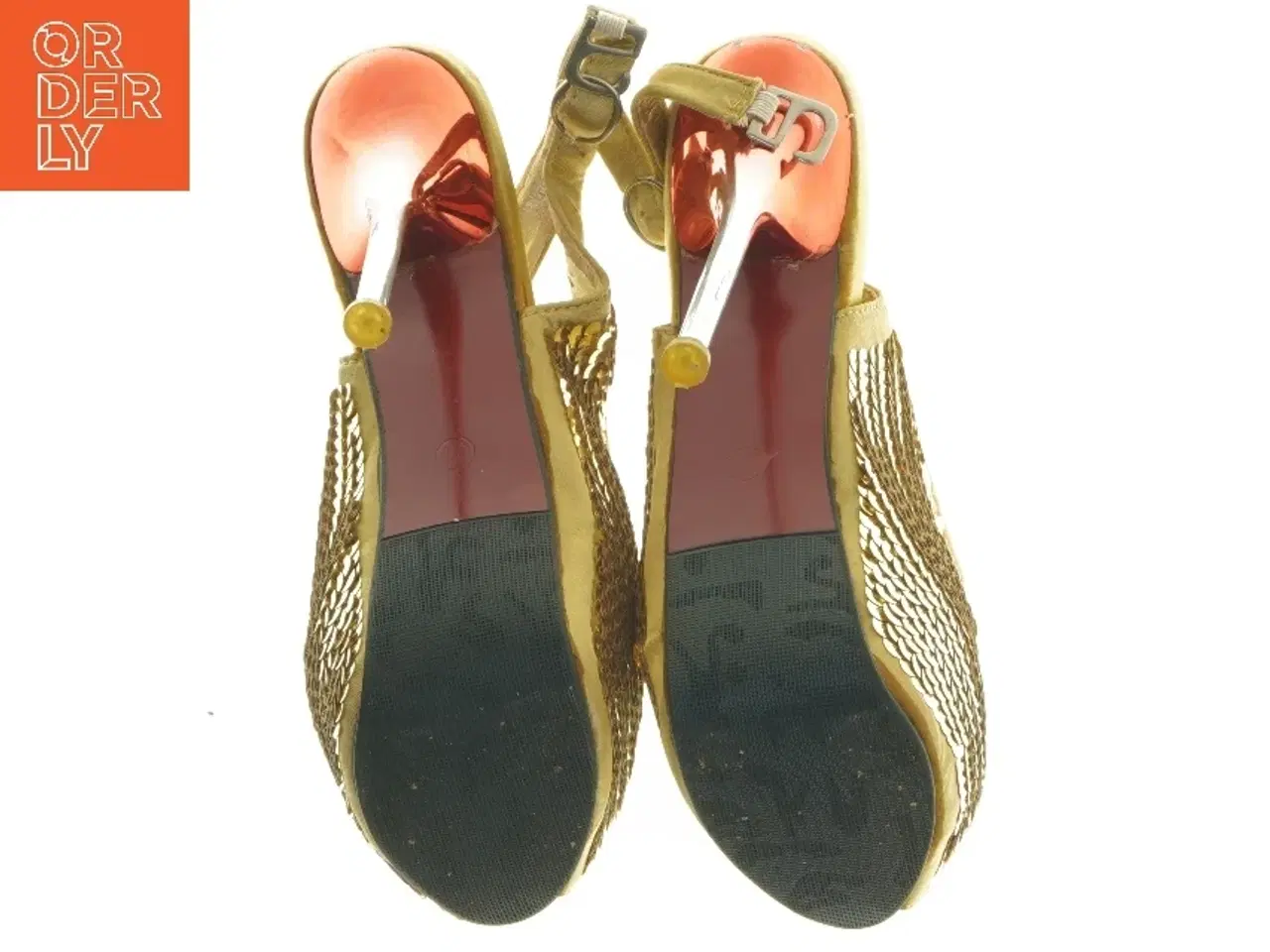 Billede 5 - Guld stiletter i størrelse 37 (str. 37 )