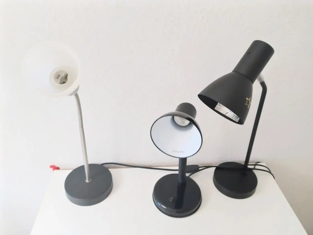 Billede 1 - Bordlamper/senge lamper 3 stk