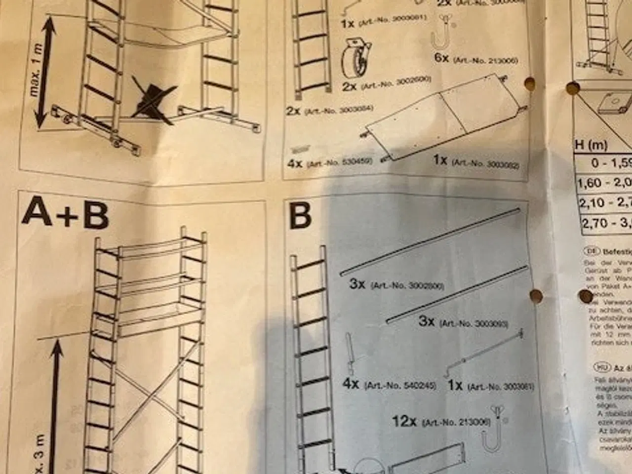 Billede 2 - UDLEJES - Stillads let med arbejdshøjde på 5 meter