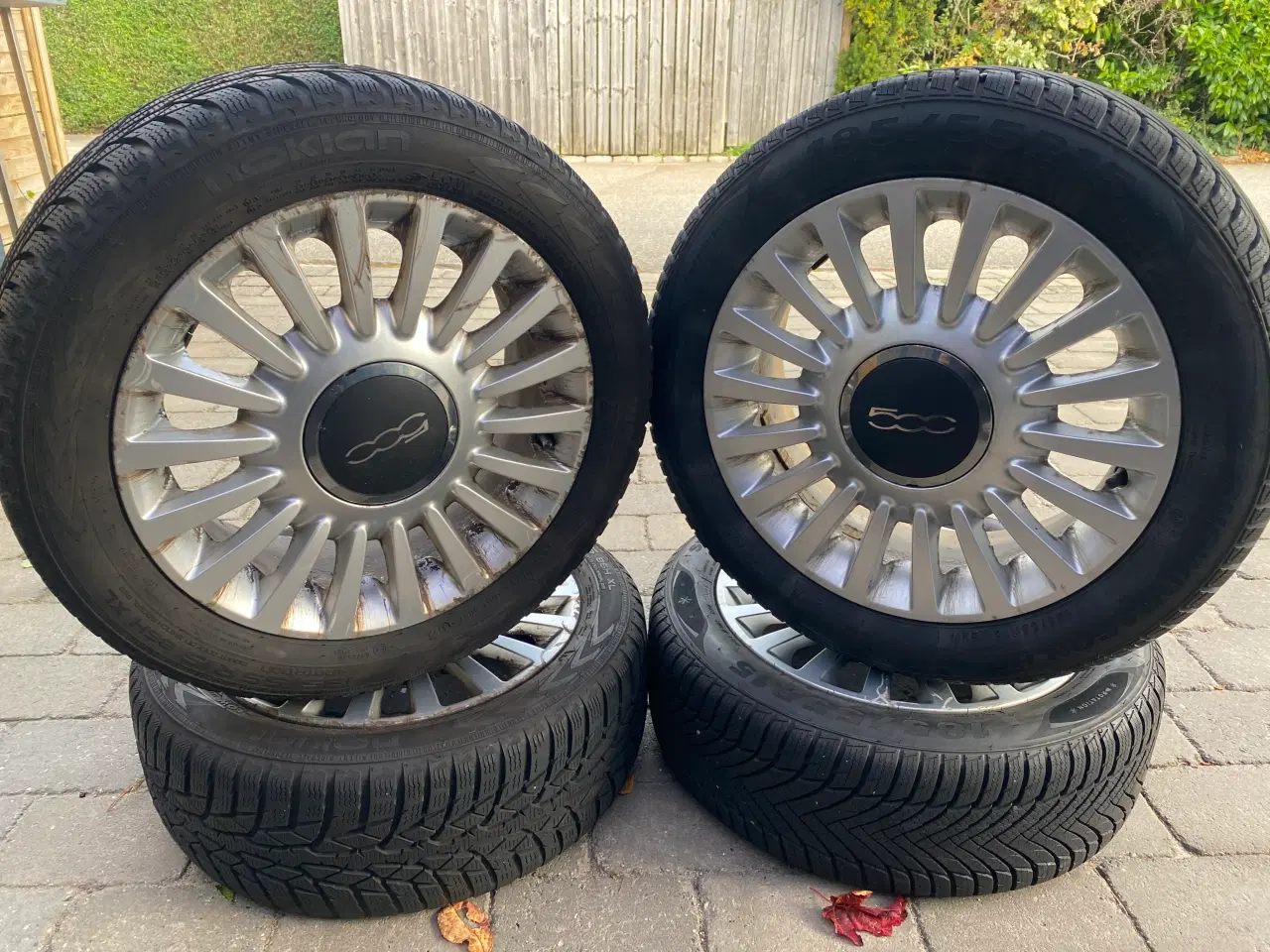 Billede 4 - Orginale Fiat 500 hjul med vinterdæk  
