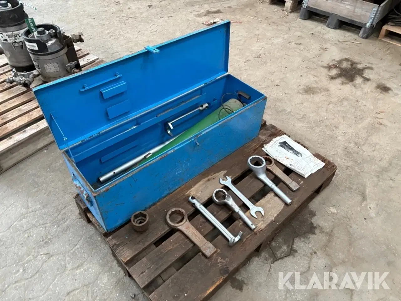 Billede 1 - Gasflaske og værktøj til hydraulikhammer Krupp