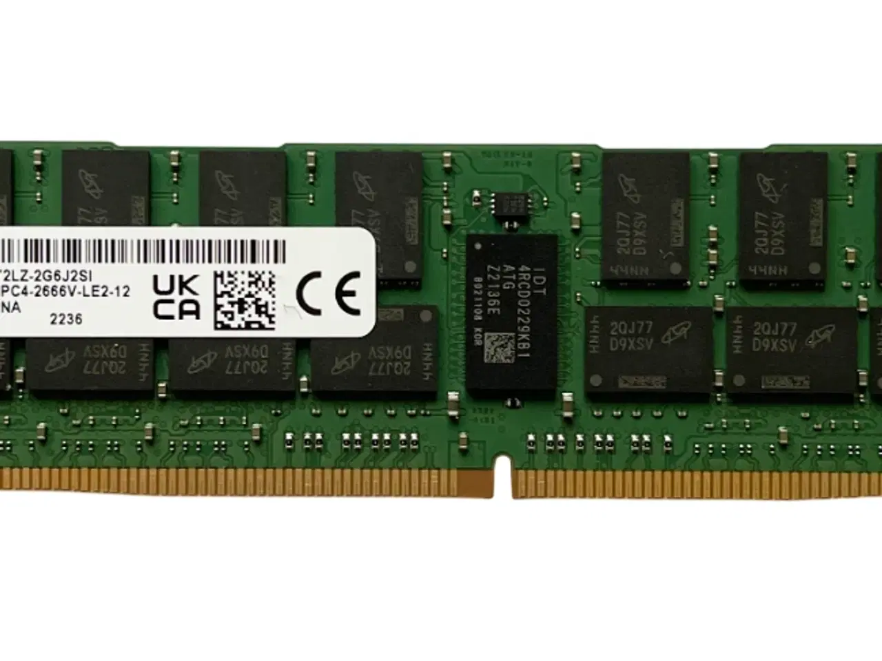 Billede 1 - 2 x 64GB DDR4 ECC LRDIMM 2666MHz CL19 – Micron + S