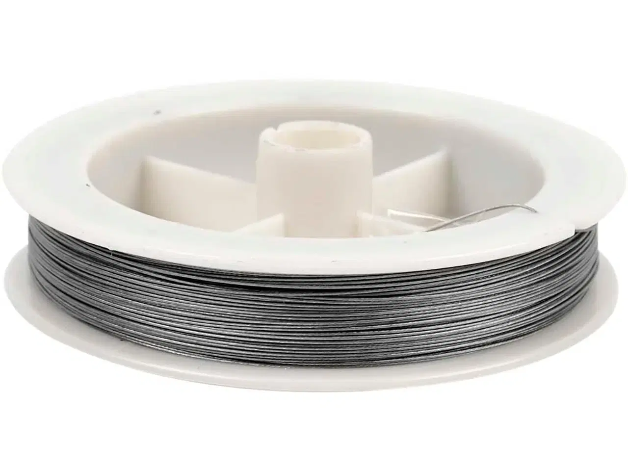 Billede 1 - Smykkewire 0,38 mm - Sølv, 100 m Rulle