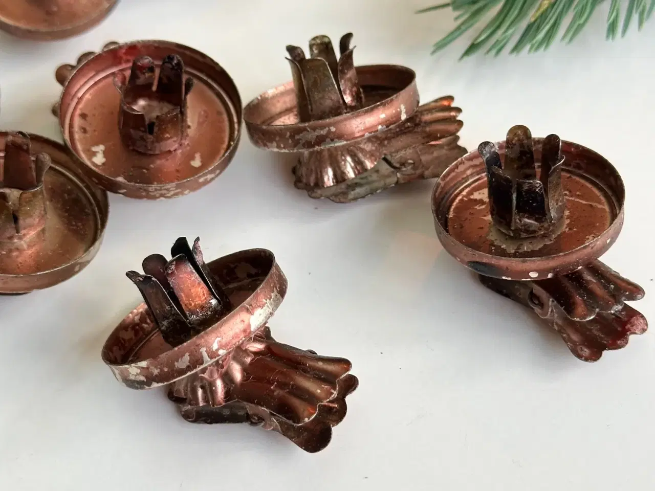 Billede 3 - Lyseholdere m klemme, 11 stk samlet