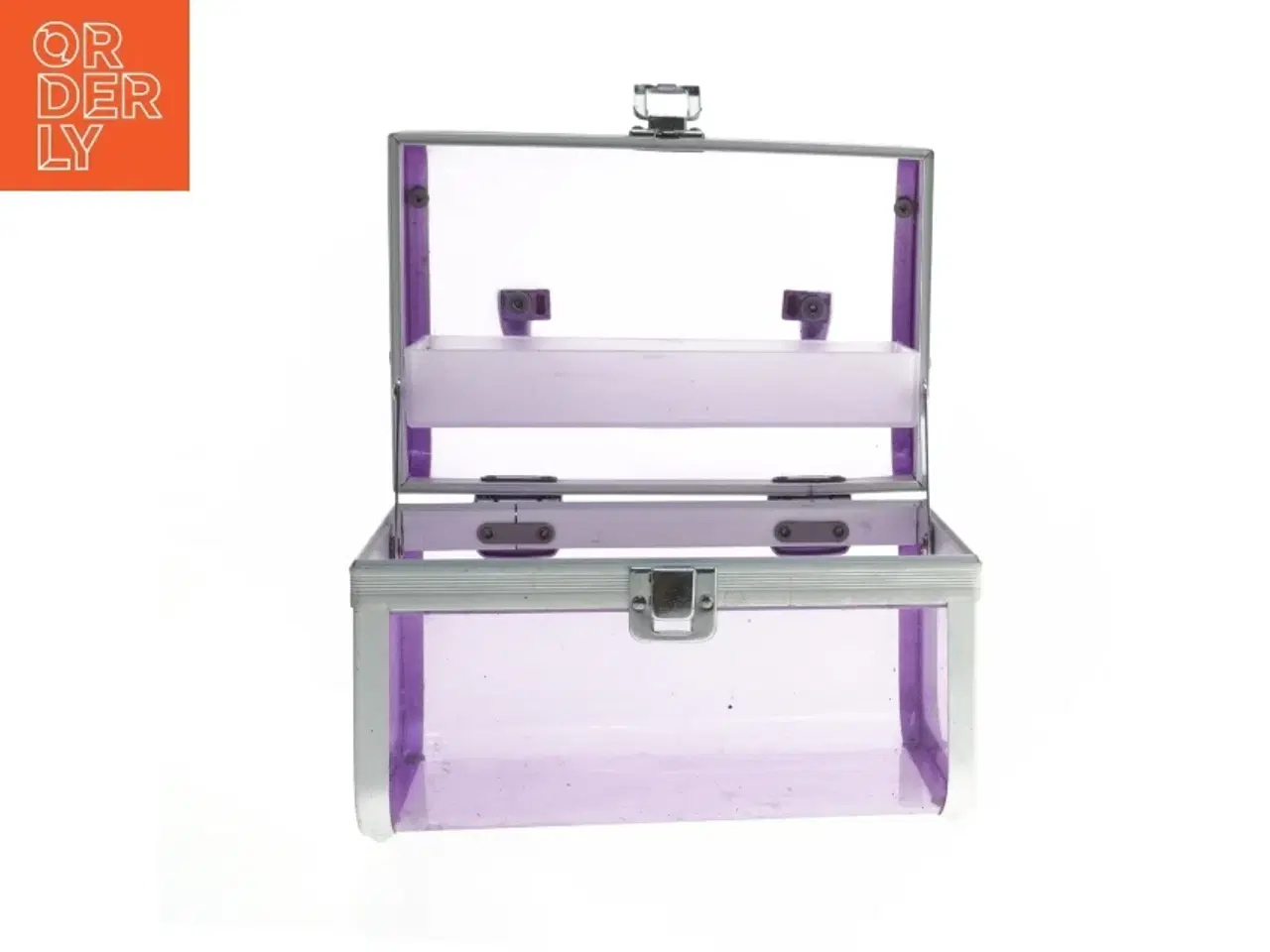 Billede 2 - Lille transparent smykkeskrin (str. 18x12x12 cm)