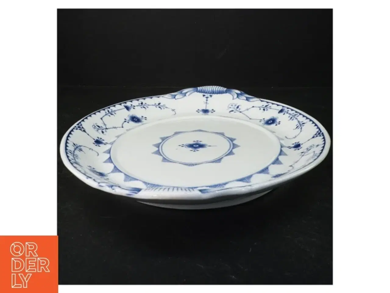 Billede 3 - Blåt og hvidt porcelænsfad (str. 40,5 x 28 cm)