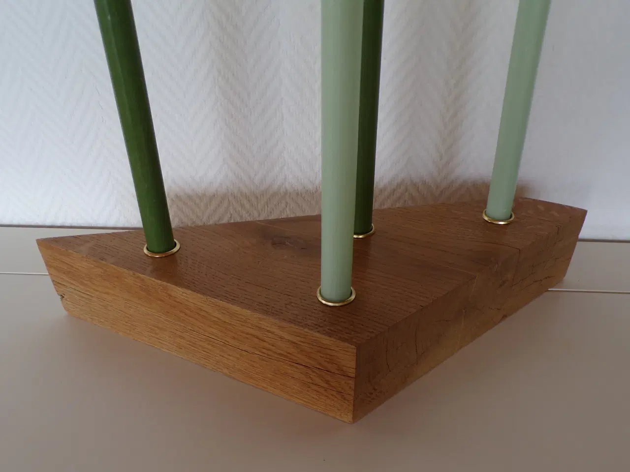 Billede 7 - Lysestage i egetræ