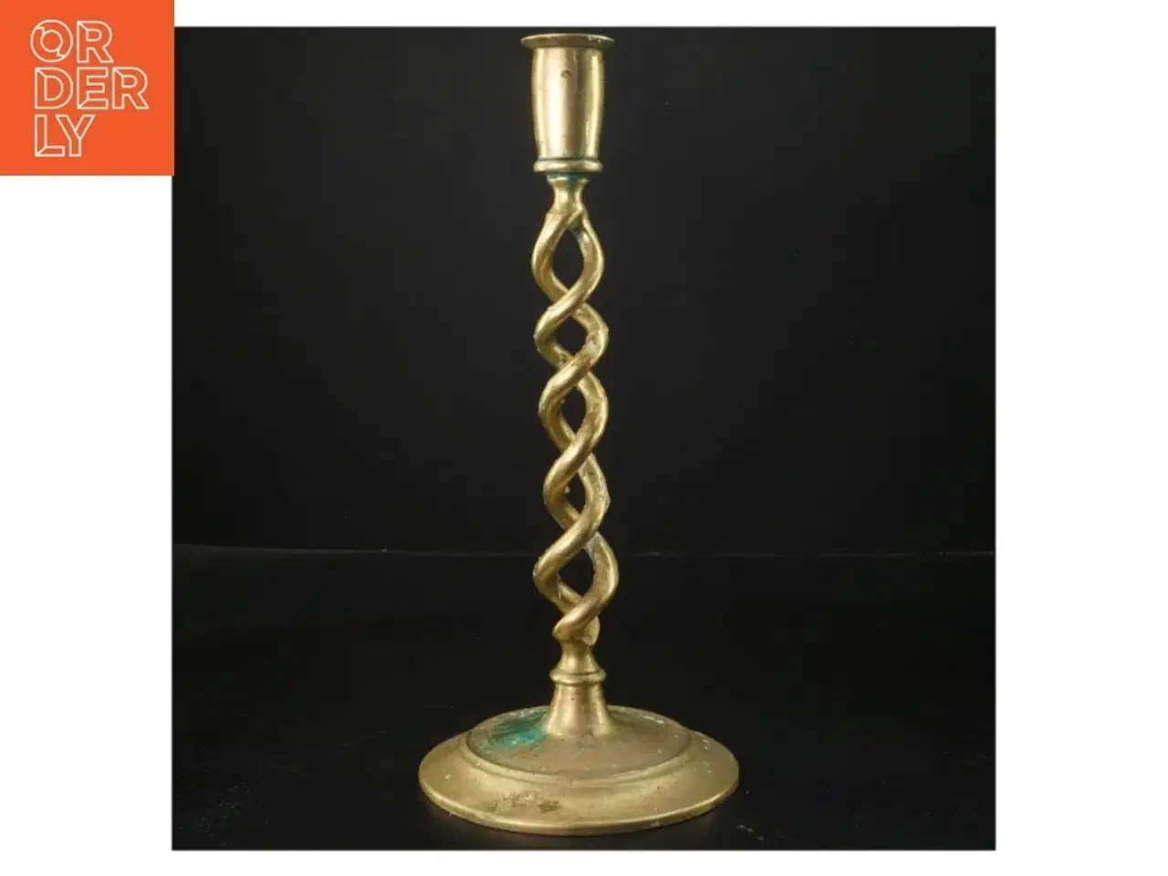 Billede 1 - Antik Messing lysestage (str. Ø 13x29 cm)