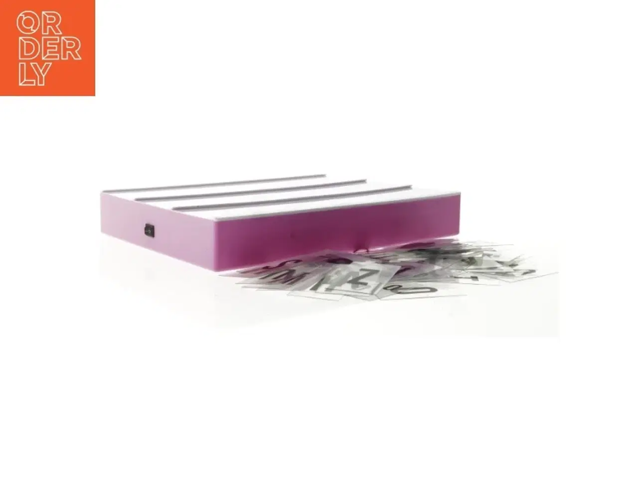 Billede 2 - Lystavle med bogstaver og tal (str. 29 x 22 x 4 cm)