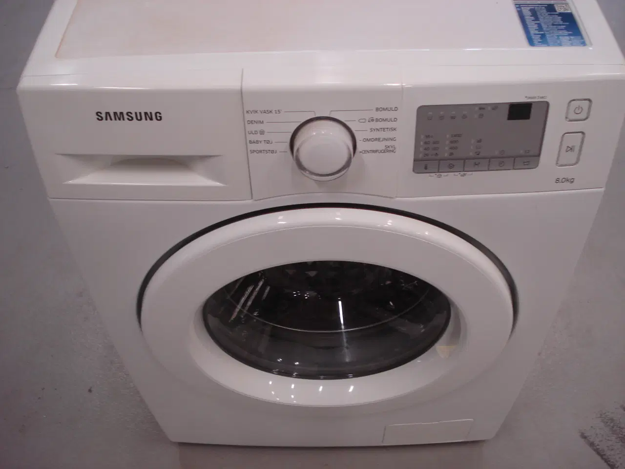 Billede 4 - 8 kg, Samsung vaskeemaskine model WW80J347KW