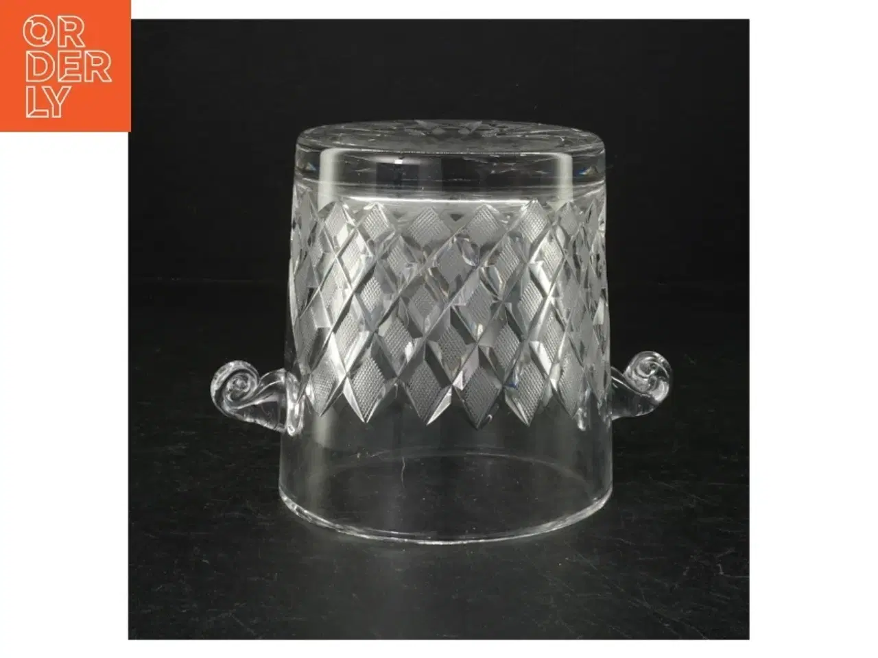Billede 2 - Slebet glas isspand i krystalglas (str. 14 cm)