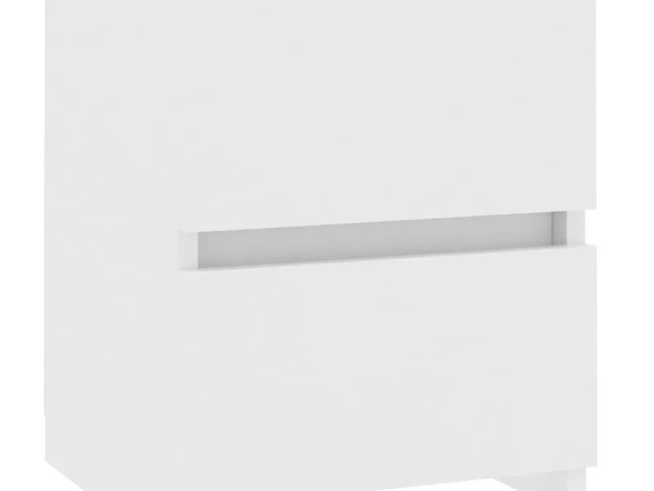 Billede 4 - Sengeborde 2 stk. 30x30x40 cm konstrueret træ hvid