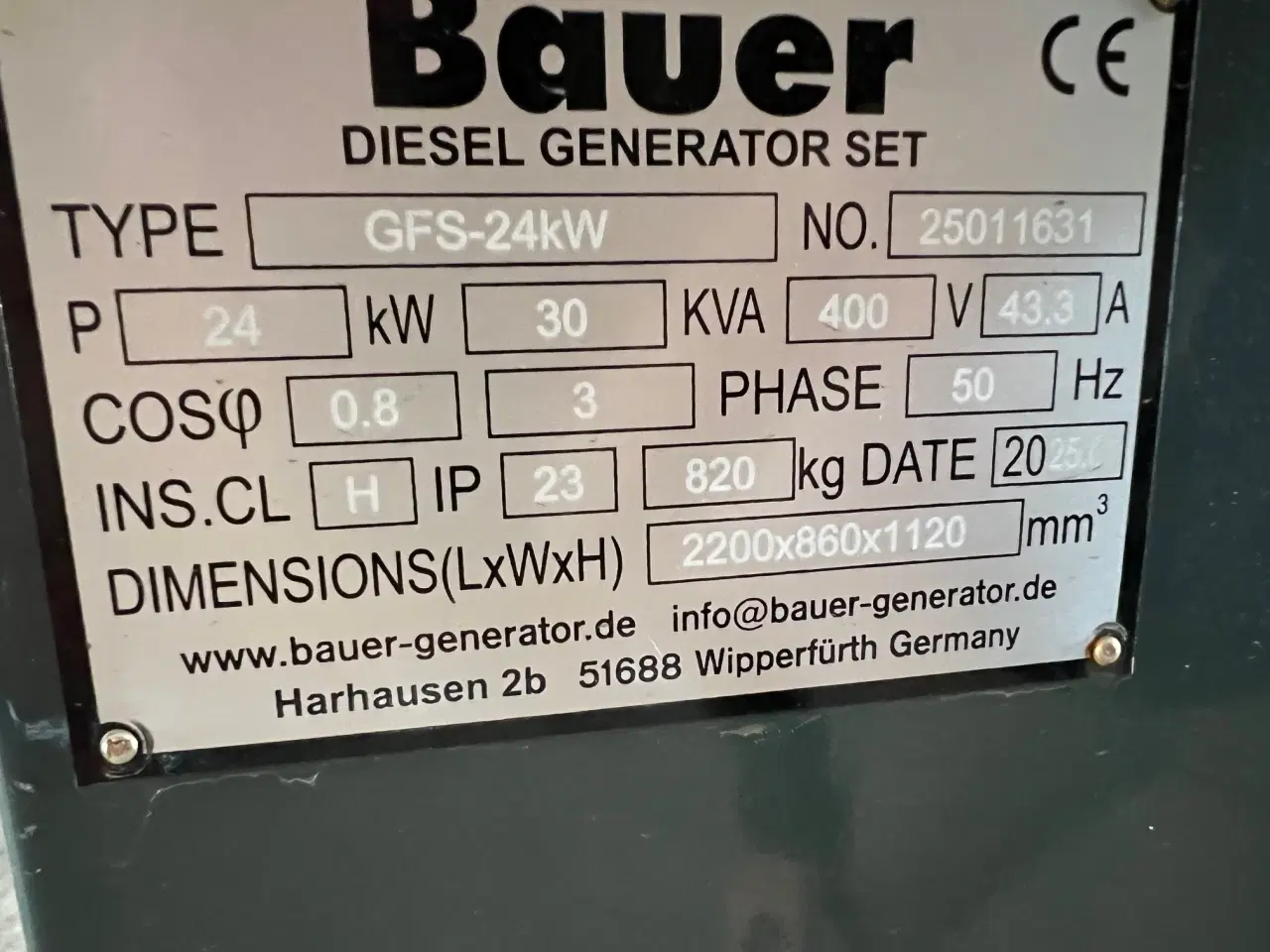 Billede 5 - Bauer GFS-24 ATS diesel generator