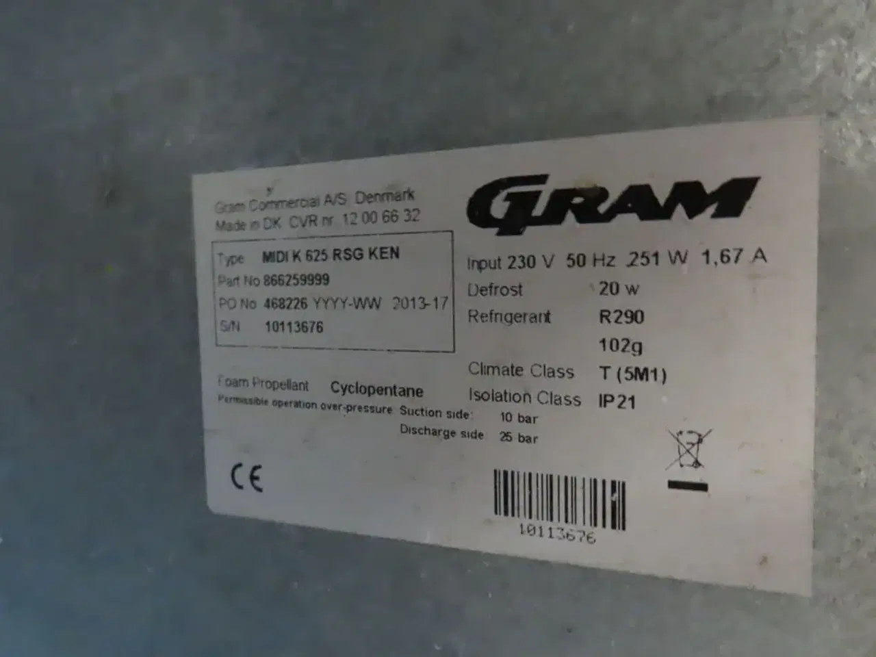 Billede 3 - Industrikøleskab GRAM