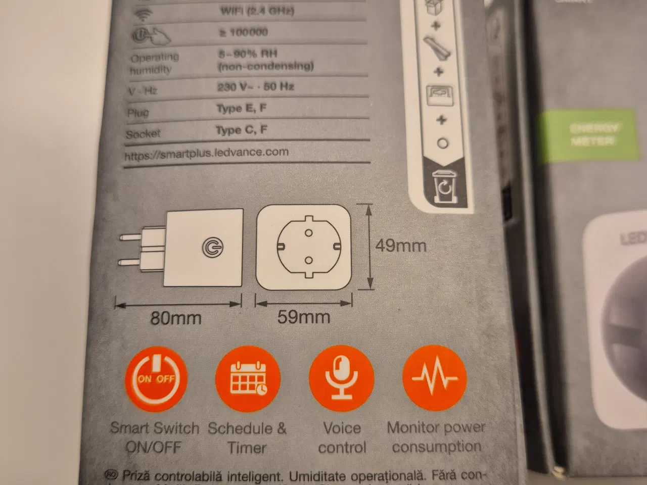 Billede 3 - 2 stk. Ledvance smart stikkontakter