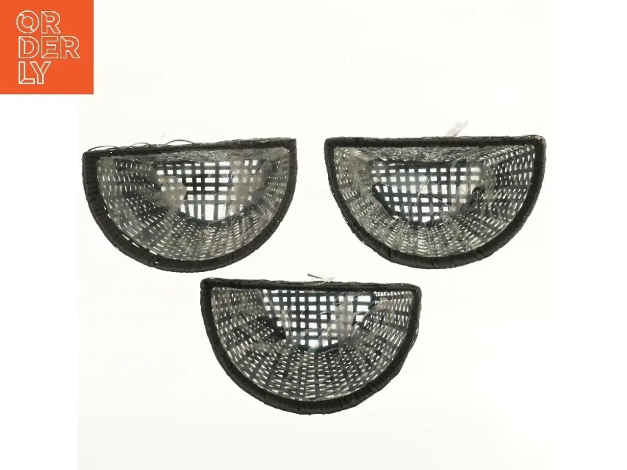 Billede 3 - Tre vægkurve i sort flet (nye og ubrugte)