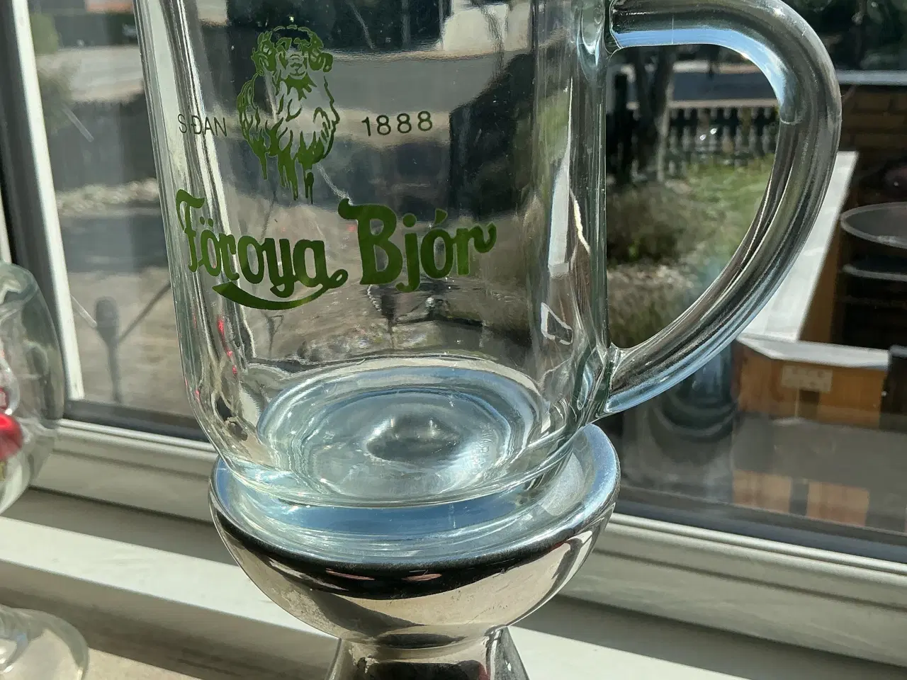 Billede 5 - Vintage Föroya Bjór ølglas – fransk produktion