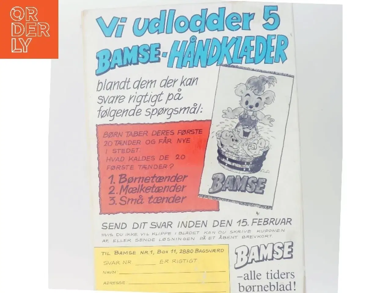 Billede 3 - Bamse tegneserie nr. 1, 1988 af Rune A. (Bog)