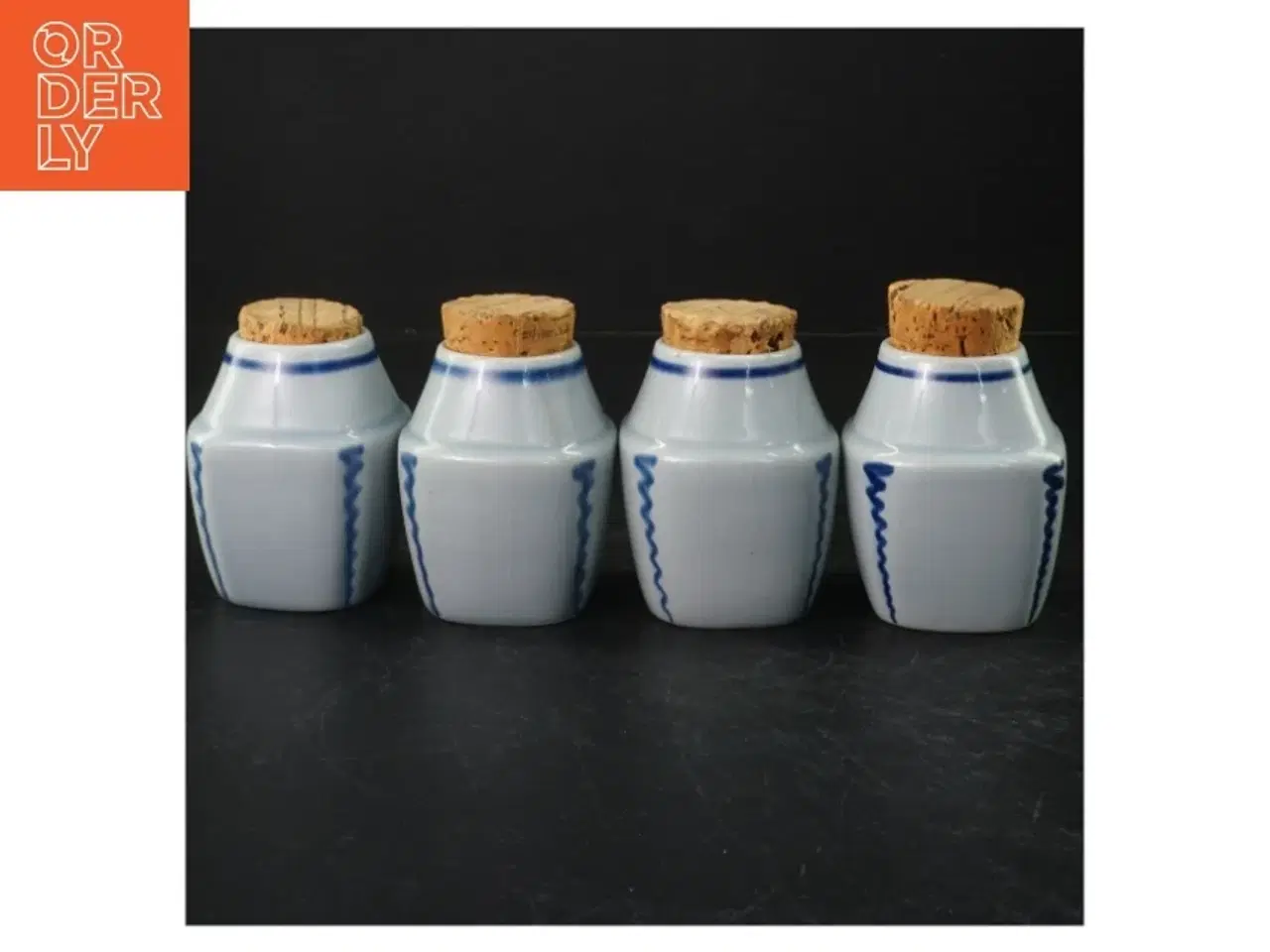 Billede 2 - Porcelænskrydderikrukker fra Søholm (str. 11x6 cm)