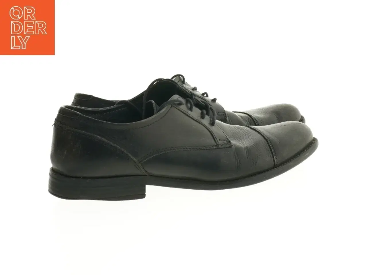 Billede 1 - Sorte herresko i læder (str. 41)