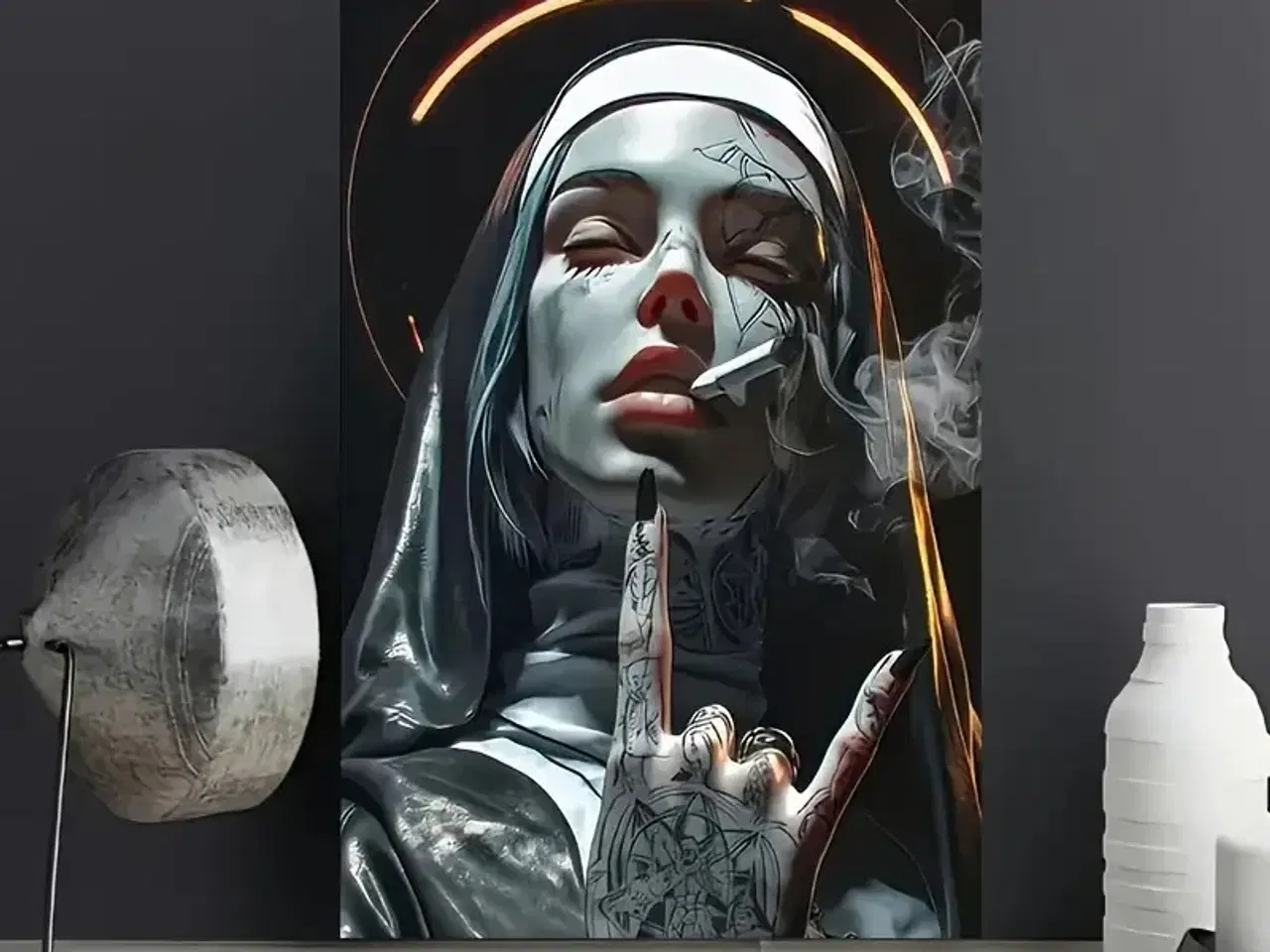 Billede 1 - * Lærredsmaleri; Sejeste nonne