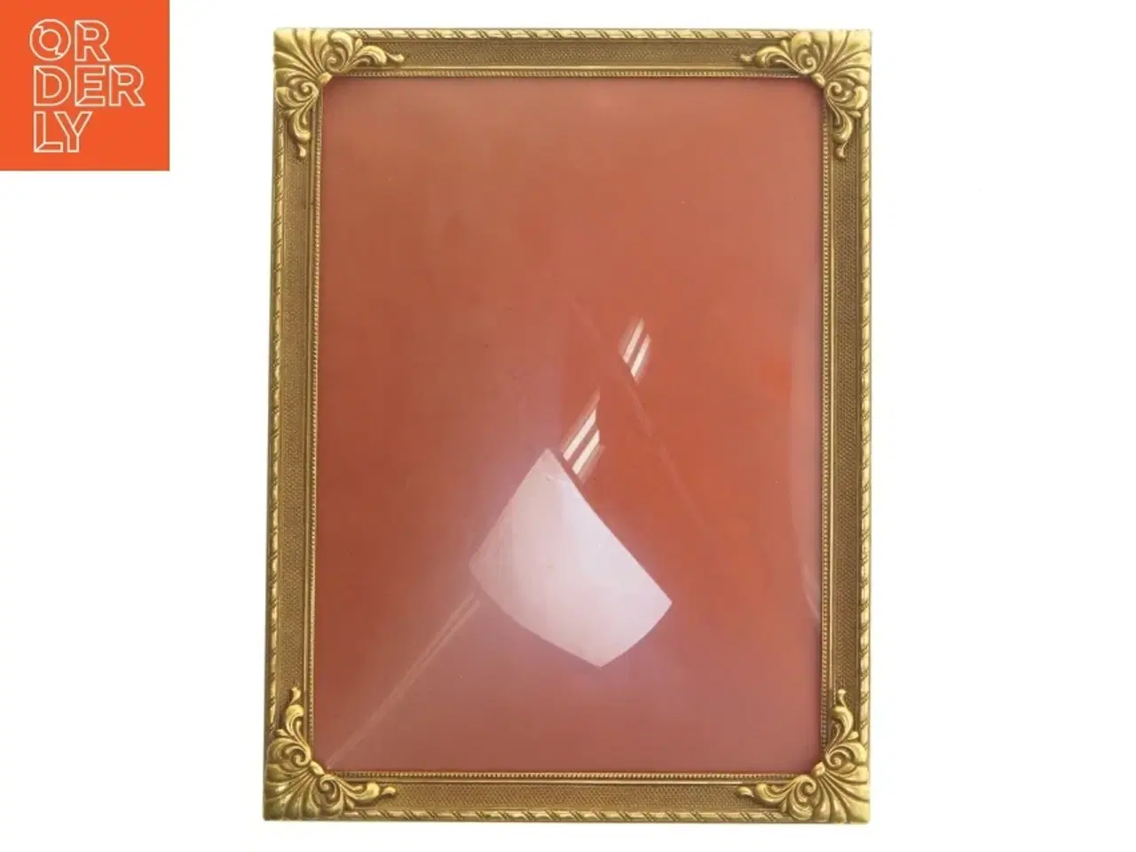 Billede 1 - Dekorativ billedramme i guld (str. 25,5x19,5 cm)