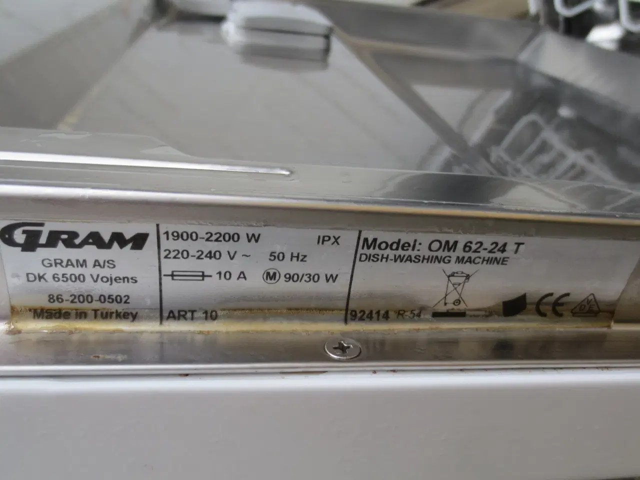 Billede 7 - 1 stk Gram Opvaskemaskine model OM62-24T